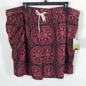 NWT ocean + coast men’s swimming trunks shorts red mercury size XXL pocket
